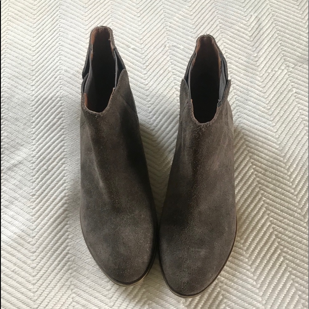 brown suede booties